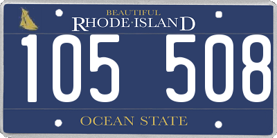 RI license plate 105508