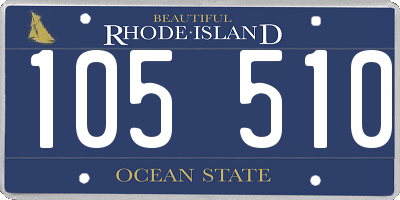 RI license plate 105510