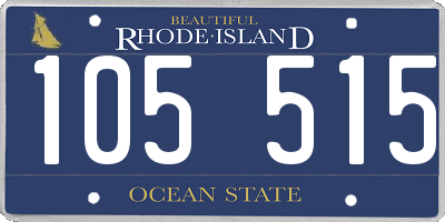 RI license plate 105515