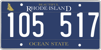 RI license plate 105517