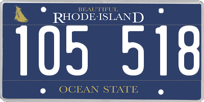 RI license plate 105518