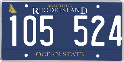 RI license plate 105524