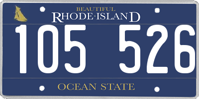 RI license plate 105526