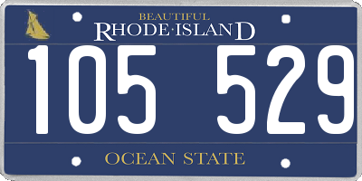 RI license plate 105529