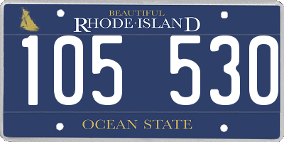 RI license plate 105530