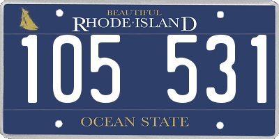 RI license plate 105531