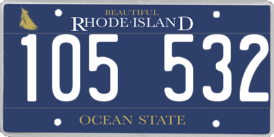 RI license plate 105532