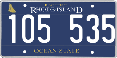 RI license plate 105535