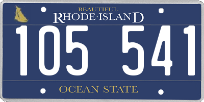 RI license plate 105541