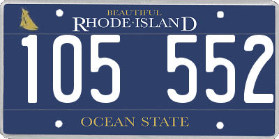 RI license plate 105552