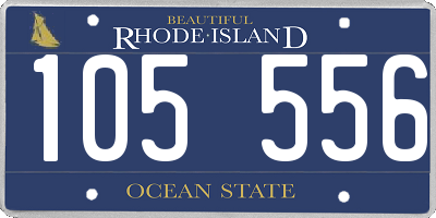 RI license plate 105556