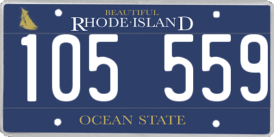 RI license plate 105559