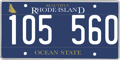 RI license plate 105560