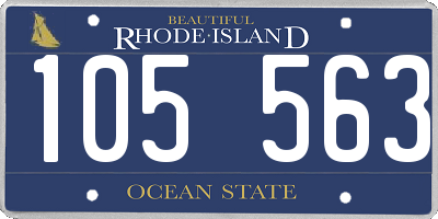 RI license plate 105563