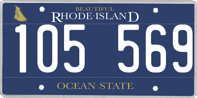 RI license plate 105569