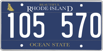 RI license plate 105570