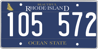 RI license plate 105572