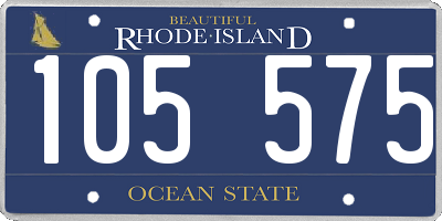 RI license plate 105575