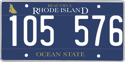 RI license plate 105576