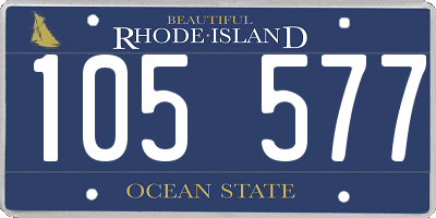 RI license plate 105577