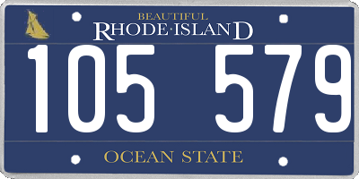 RI license plate 105579