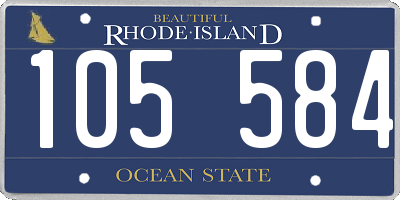 RI license plate 105584