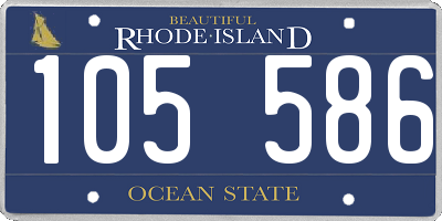 RI license plate 105586