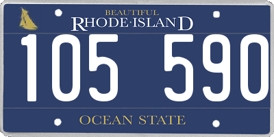 RI license plate 105590