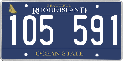 RI license plate 105591