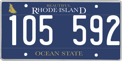 RI license plate 105592
