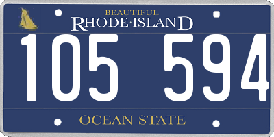RI license plate 105594