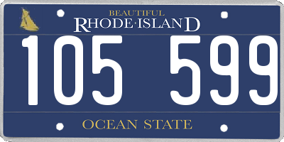 RI license plate 105599