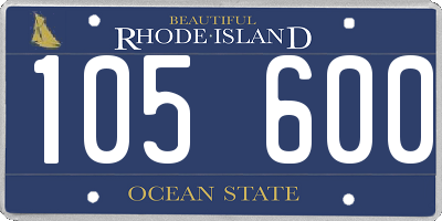 RI license plate 105600