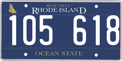 RI license plate 105618
