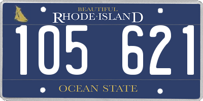 RI license plate 105621