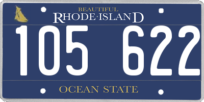 RI license plate 105622