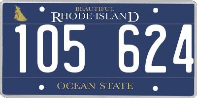 RI license plate 105624