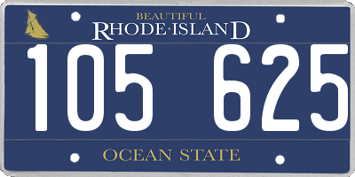 RI license plate 105625