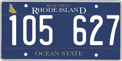 RI license plate 105627