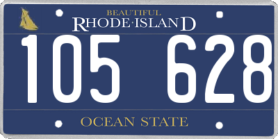 RI license plate 105628