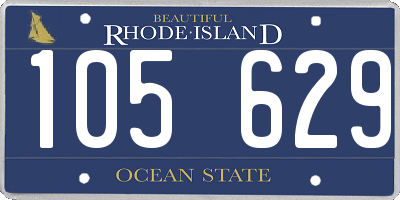 RI license plate 105629