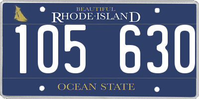 RI license plate 105630