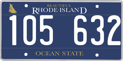 RI license plate 105632