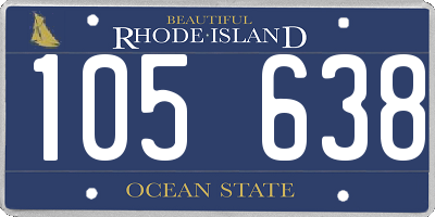RI license plate 105638