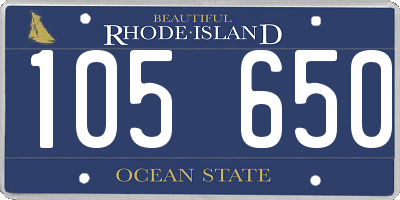 RI license plate 105650