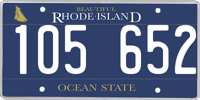 RI license plate 105652