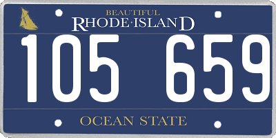 RI license plate 105659