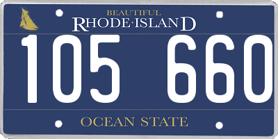RI license plate 105660