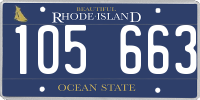 RI license plate 105663