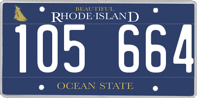 RI license plate 105664